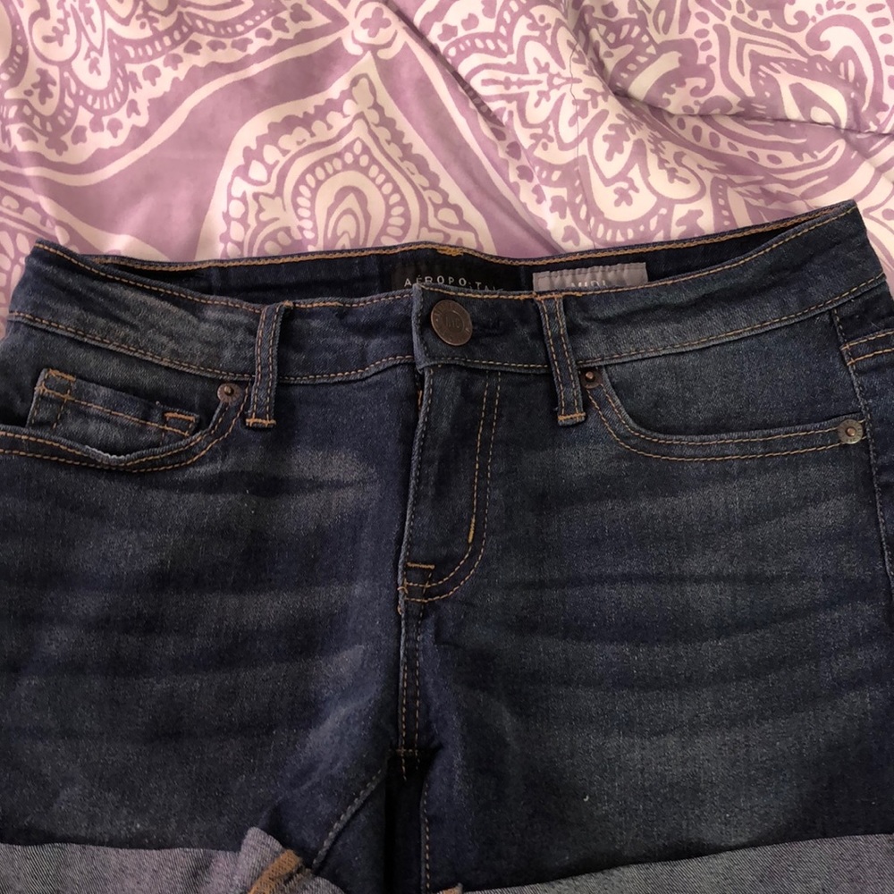 Dark blue shorts jeans